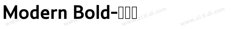 Modern Bold字体转换